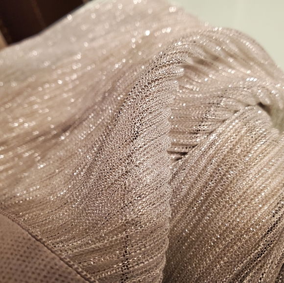 Midi length silver sparkly skirt - Picture 5 of 5